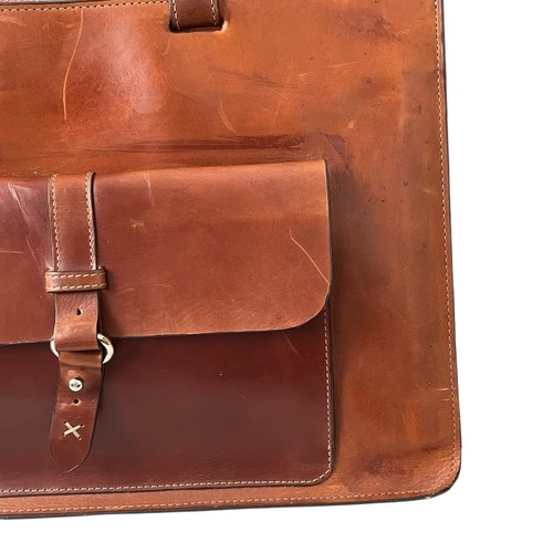 Franklin Covey Full Grain Leather Tornister Teczka Torba Magnetyczne zamknięcie Brązowa - Zdjęcie 4 z 16
