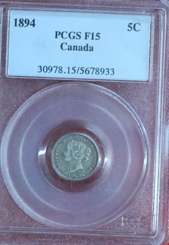1894 Canada 5 Cents Silver — photo from the most recent tracked eBay sale