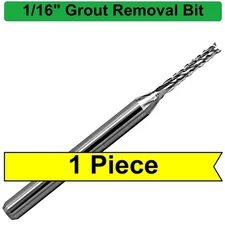 Premium 1/16" Carbide Grout Removal Bit for Dremel/Rotozip (One Piece)