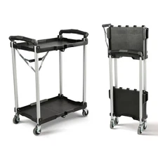 	Olympia Tools 89-356 Pack-N-Roll Folding Collapsible Service Cart Black 50 Lb.	