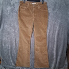 Levis 726 Flare Corduroy Pants Tan Womens 30 Inseam 31 High-Rise