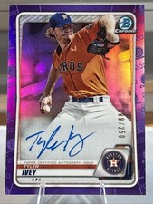 2020 Bowman Chrome Tyler Ivey Purple Refractor Autograph /250 Houston Astros