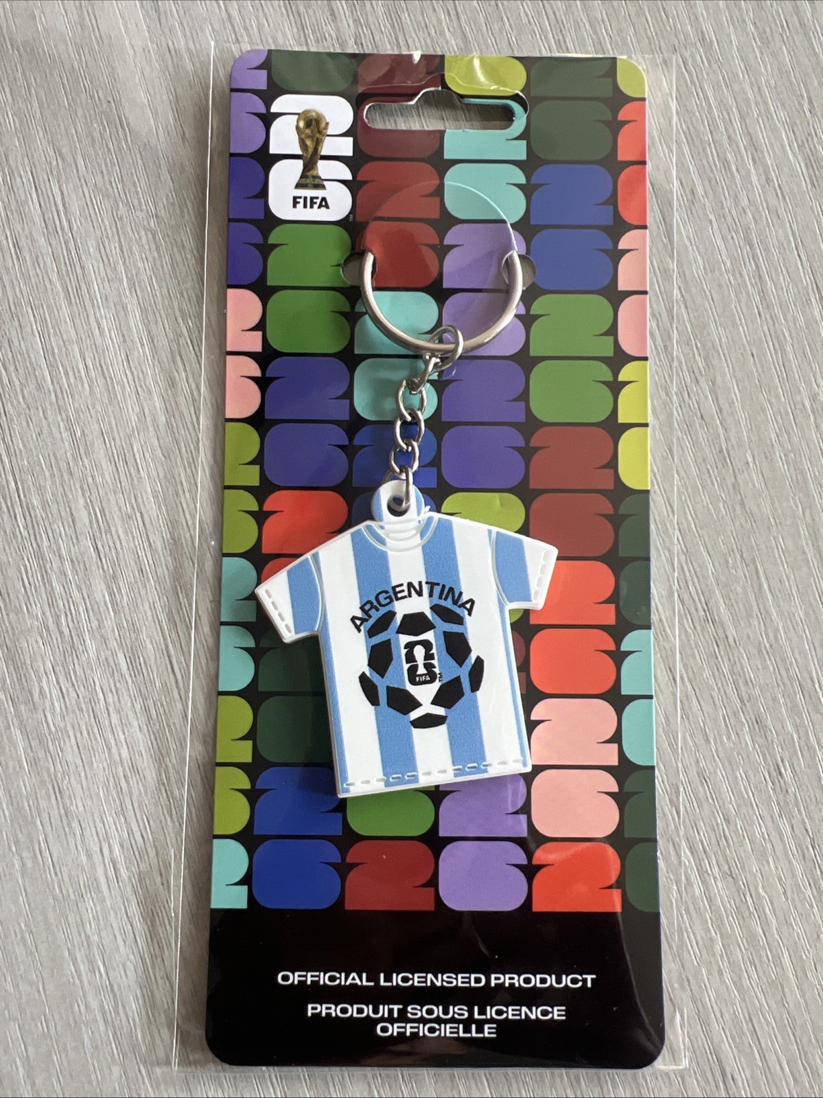 Officially Licensed ARGENTINA FIFA World Cup 2026 Jersey Key Chain MESSI