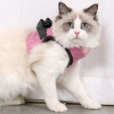 Adjustable Anti-Escape Small Cat Belt Kitten Harness Light Breathable Soft Pet V