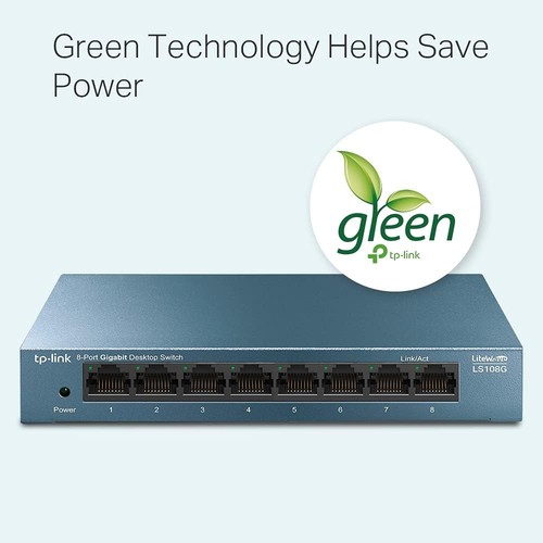 TP-LINK LS108G Switch, 8 ports, 10/100/1000 Mbps, metal case 8 Ports One size - Photo 6/8