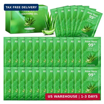 30 Pack Aloe Vera Gel Travel Size, 99% Pure Aloe Vera Gel for Face, Skin, Hair &