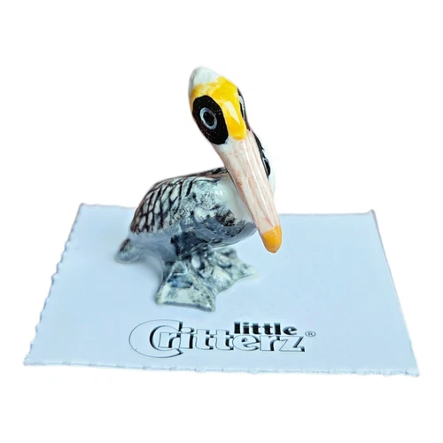 LITTLE CRITTERZ Bird Brown Pelican "Diver" Mini Figurine New FREE SHIPPING LC208