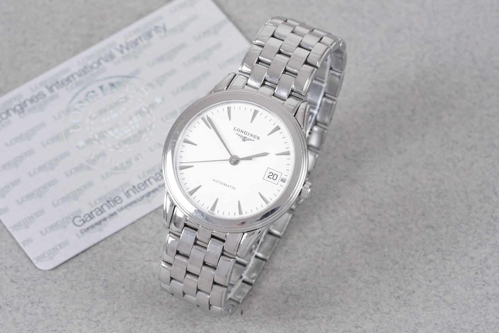 LONGINES FLAGSHIP AUTOMATIC DATE W/ BOX & GUARANTEE CARD REF. L4.774.4.12.6 2008