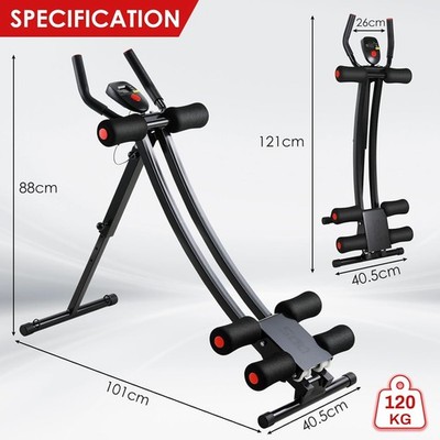 Bauchtrainer Ultra Curved, Fitness Power AB Trainer. Platzsparender Muskelaufbau