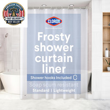 Shower Curtain Liner Hooks, Premium Lightweight Flexible Waterproof 4G PEVA fo