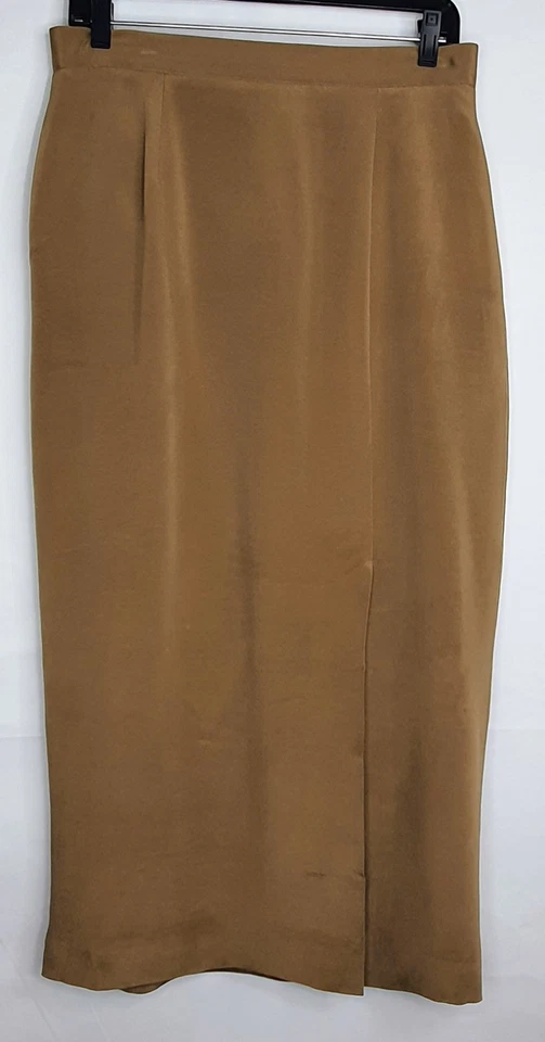 JH Collectibles Maxi Skirt Suit Jute 16 100% Silk Fully Lined Vintage  - Image 3 of 4
