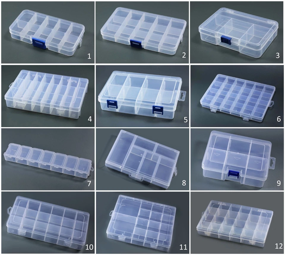Sortimentkasten je 5 Stück Sortierkiste Perlenbox Sortierbox Transparent, BB-10A - Bild 2 von 2