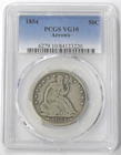 1854 VG-10 SEATED LIBERTY (50c) HALF DOLLAR WITH ARROWS - PCGS - SEE PICTURES