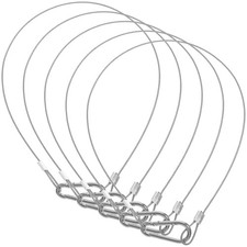 Stainless Steel Safety Cable Locks with Rope for Stage Lighting Silver 4pcs