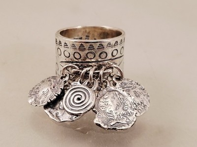 SILPADA STERLING SILVER COIN CHA CHA RING R1902 SIZE
