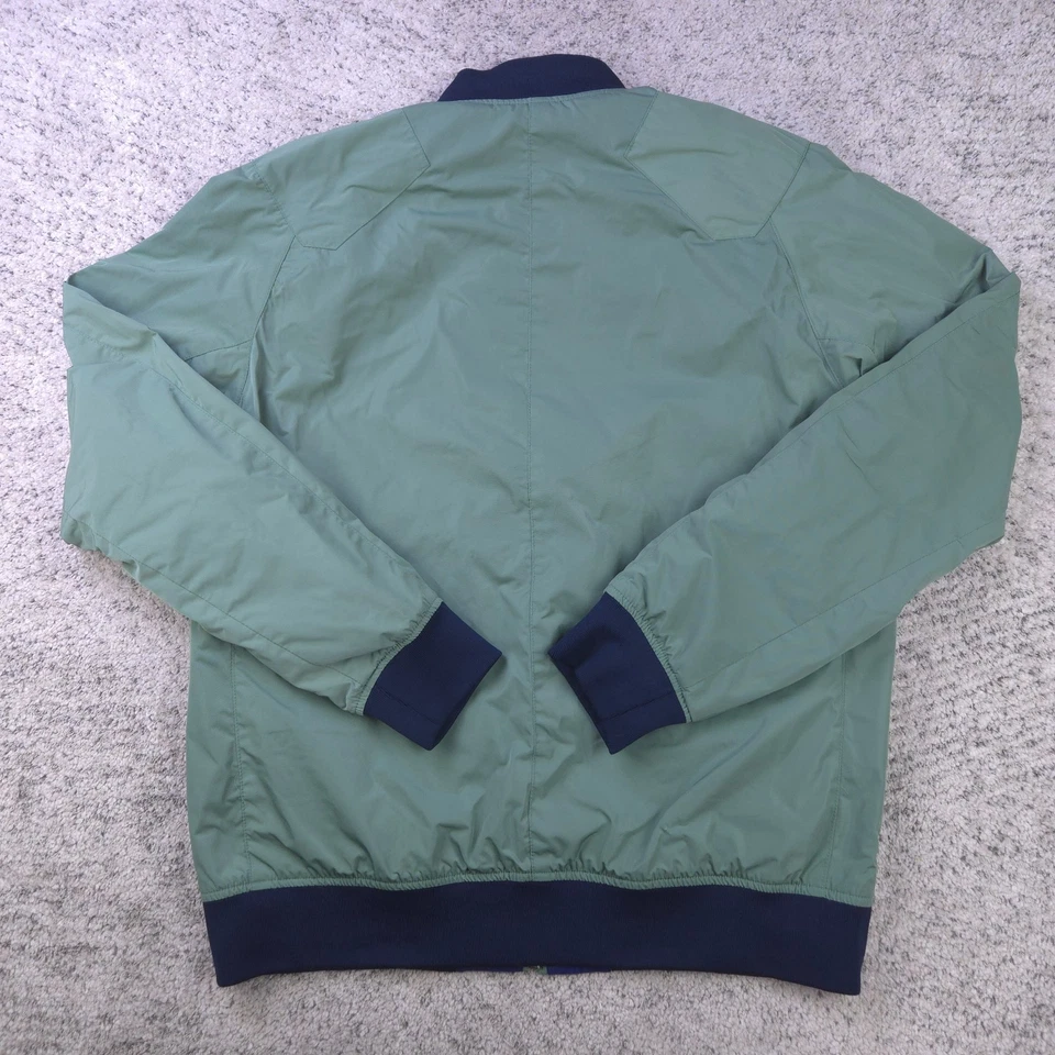 Chaqueta Scotch Soda Para Hombre Grande Bombardero Cortavientos Reversible Verde Azul Cremallera Completa Foto 2 de 4