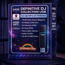 DEFINITIVE DJ COLLECTION USB 64 GB 4500 MP3 EXTENDED HQ PEN DRIVE KINGSTONE