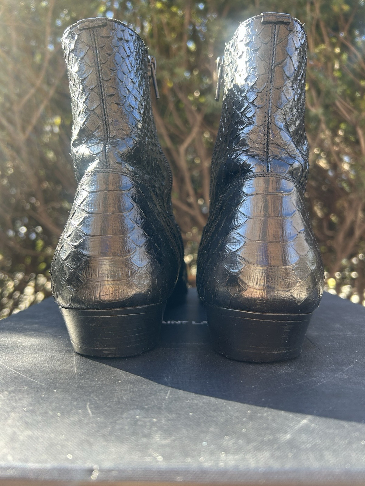 Saint Laurent Devon Python Boot black 40 - image 10