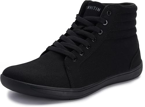 Men's Wide Hi-top Minimalist Barefoot Sneakers | Zero Drop Sole | Cushioned