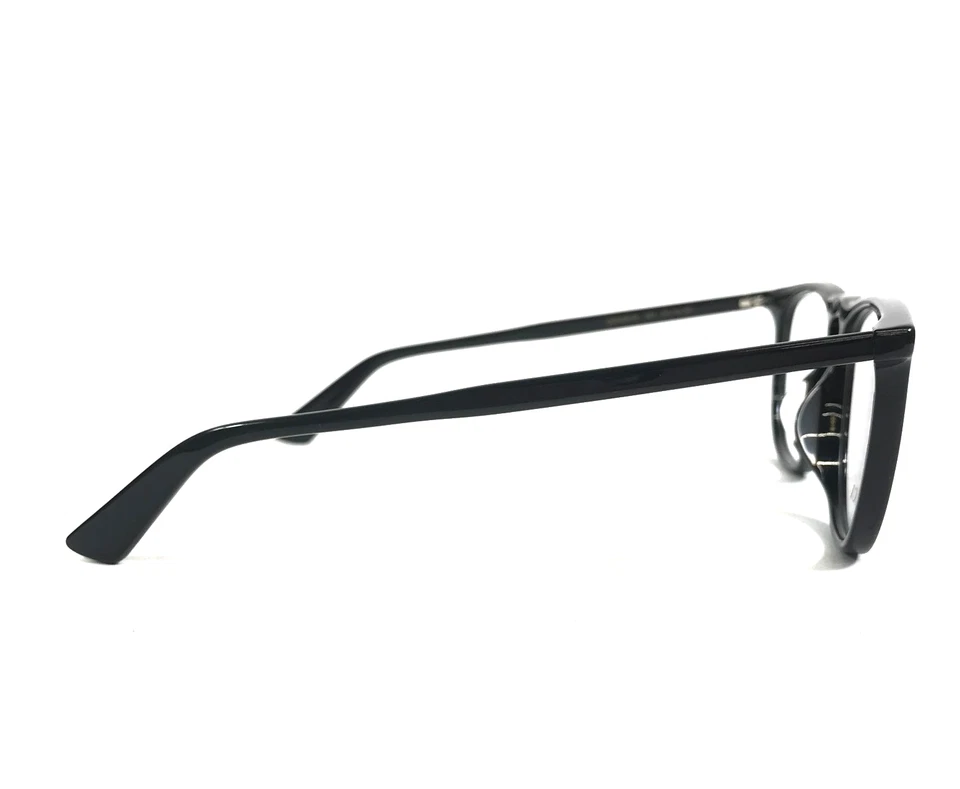 Monturas de gafas Gucci GG0120OA 001 negras brillantes redondas asiáticas ajuste antiguo 55-16-150 Foto 3 de 4