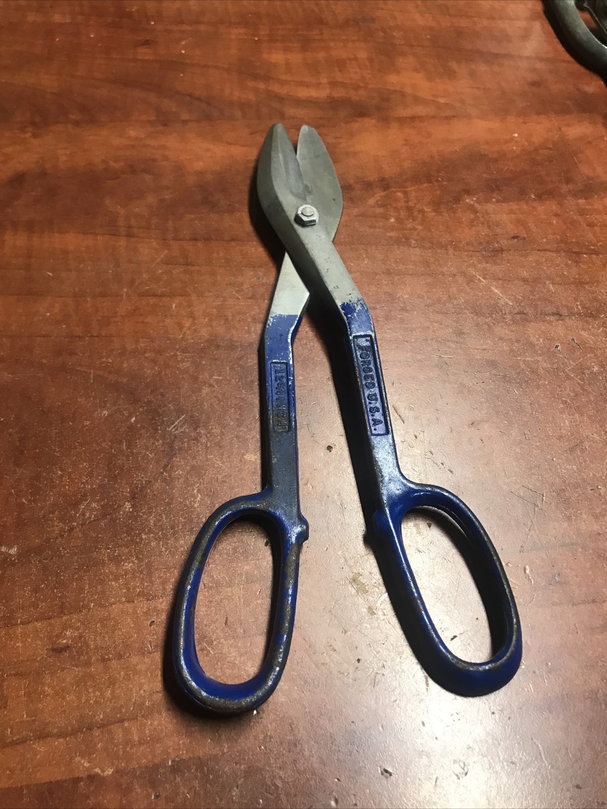 VTG Forged USA 12-3/4” Metal Snips Shears Cutters Scissors Snippers 2-3/4 Blade