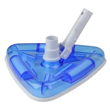 Pool Central 11" Deluxe Triangular Transparent Blue Pool Vacuum Head