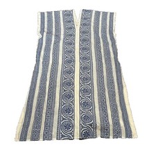 Anthropologie Maeve Kaftan Cover Up Embroidered Sleeveless White Blue OS NEW