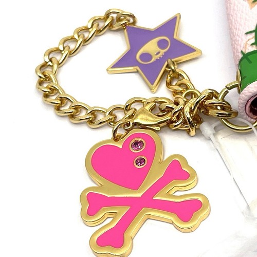 Hello Kitty X tokidoki Slim Wallet Pink Lthr Gold Charm w/cubics Limited Japan - Picture 3 of 9