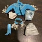 Barbie Western Stampin Original Outfit Blue Mattel vintage lot see photos