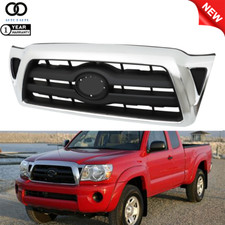 Front Grille For Toyota Tacoma 2005-2011 Chrome Shell With Black Grill Plastic