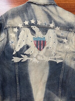 RALPH LAUREN Denim & Supply Mens Eagle Stars & Stripes Faded Jean