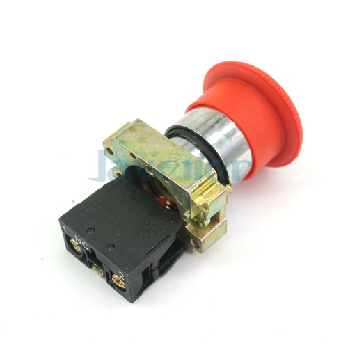 22mm Mounting N/C Release Emergency Stop Switch Mushroom Push BS142 BS442 BS542 - Picture 3 of 13