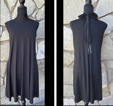 Julian Chang Black Halter Dress Size Small High Tie Neck NEW