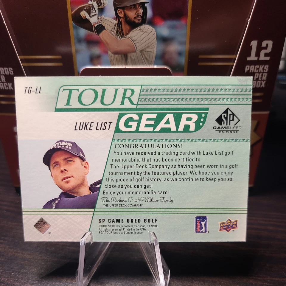 2021 SP Game Used Tour Gear Dual Shirt Relics Luke List #TG-LL Rookie RC - Image 2 of 2