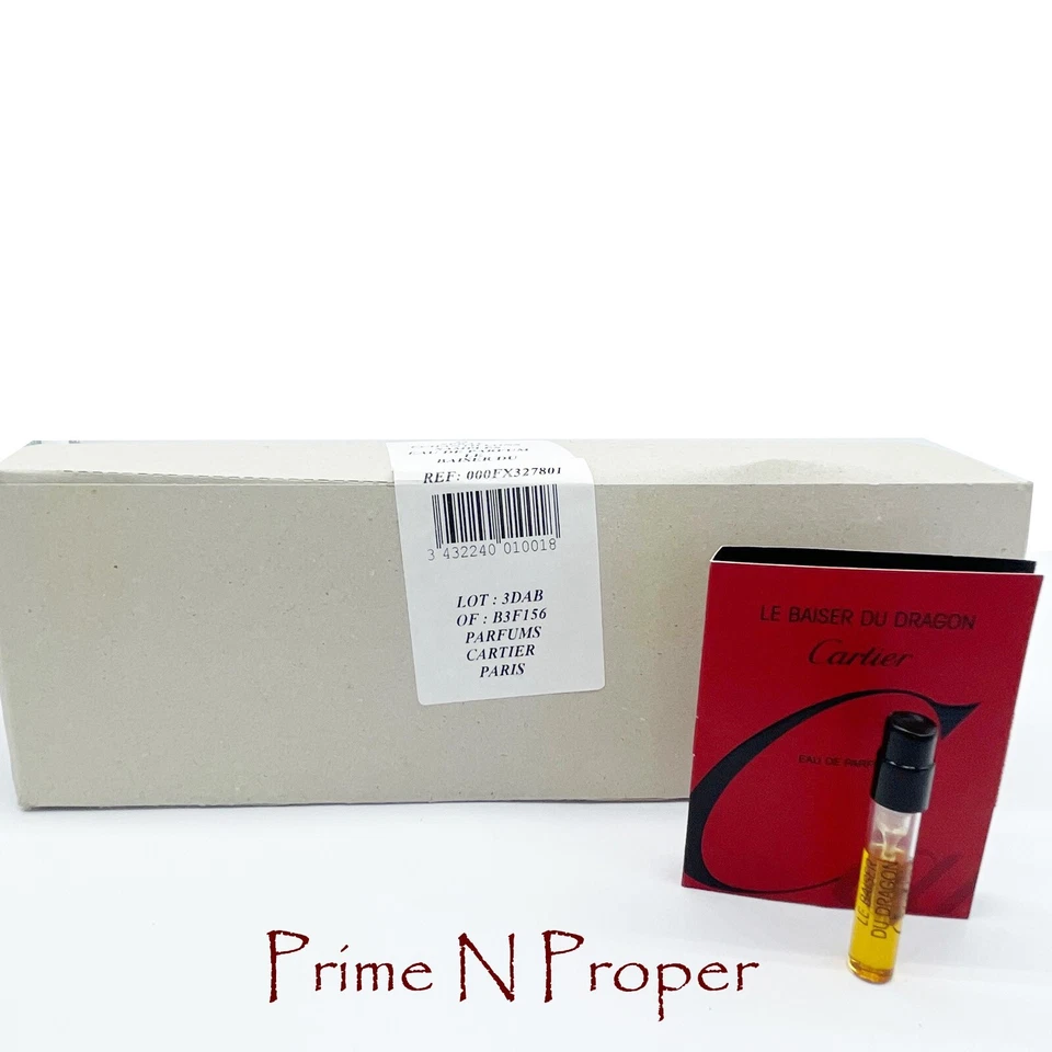3 x Le BAISER DU Dragon Cartier Eau De Parfum Muestra Spray 1.5ml/.05 fl oz Foto 4 de 4