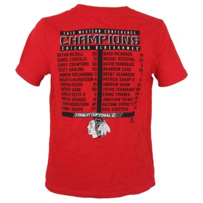NEW Reebok Chicago Blackhawks 2015 Stanley Cup Finals Red Youth Medium Tee