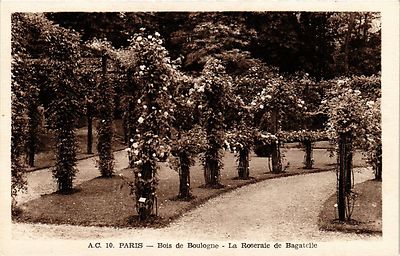 CPA PARIS 16. Jh. - Bois de Boulogne - La Roseraie de Bagatelle (325952)