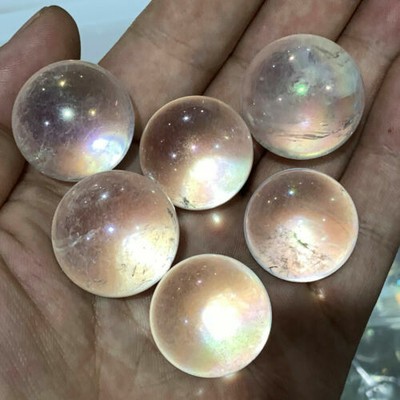 a lot Rainbow Flame quartz sphere crystal ball reiki ...