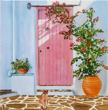 ORIGINAL Oil painting on canvas Contemporary art Cityscape Bright Sunny Summer