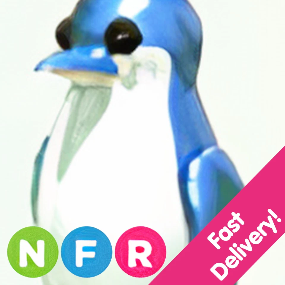 Diamond King Penguin ✨ Neon Fly Ride NFR ✨ US Seller ✨ Adopt From Me Today!