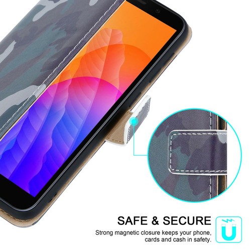 For Honor 9s Case, Slim Magnetic Flip Leather Wallet Shockproof Phone Case Cover - Picture 9 of 17