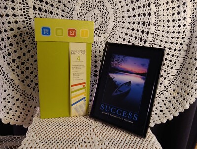 Office Gift Set - Home to Work Memo Set - 7'' X 5'' Framed Success Image