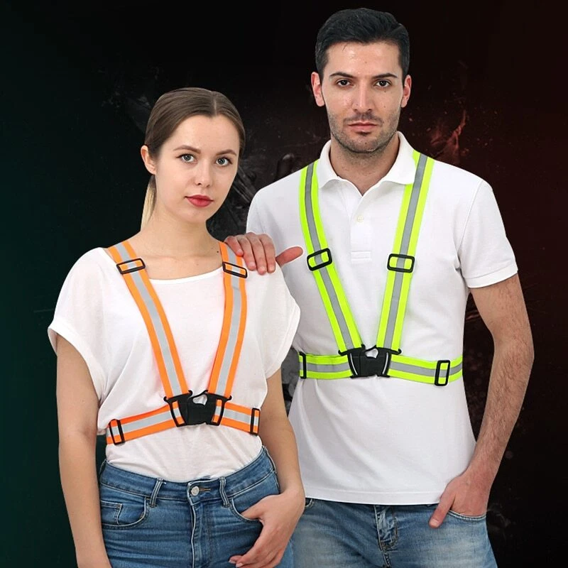 Jogging Safety Highlight Reflective Vest Night Work Security Reflective Straps - Image 4 of 4