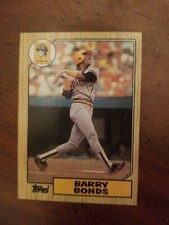 1987 Topps  Barry Bonds Pittsburgh Pirates #320 Baseball Card *ERROR CARD*