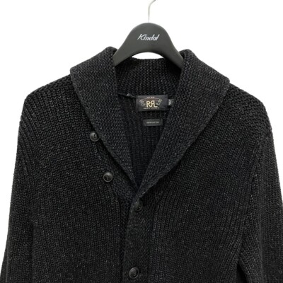 RRL RALPH LAUREN Men's Shawl cardigan black Width 51cm RRL RALPH LAUREN Men's Shawl cardigan black Width 51cm