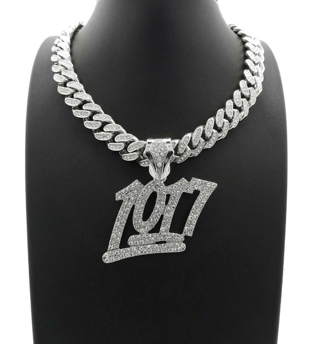 Silver Plated Alloy Icy 1017 Pendant & Iced Cubic Zirconia Silver Plated Alloy Icy 1017 Pendant & Iced Cubic Zirconia