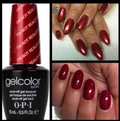 OPI GelColor Gel Nail Lacquer I m Not Really A Waitress GC H08 0.5 oz LED Red