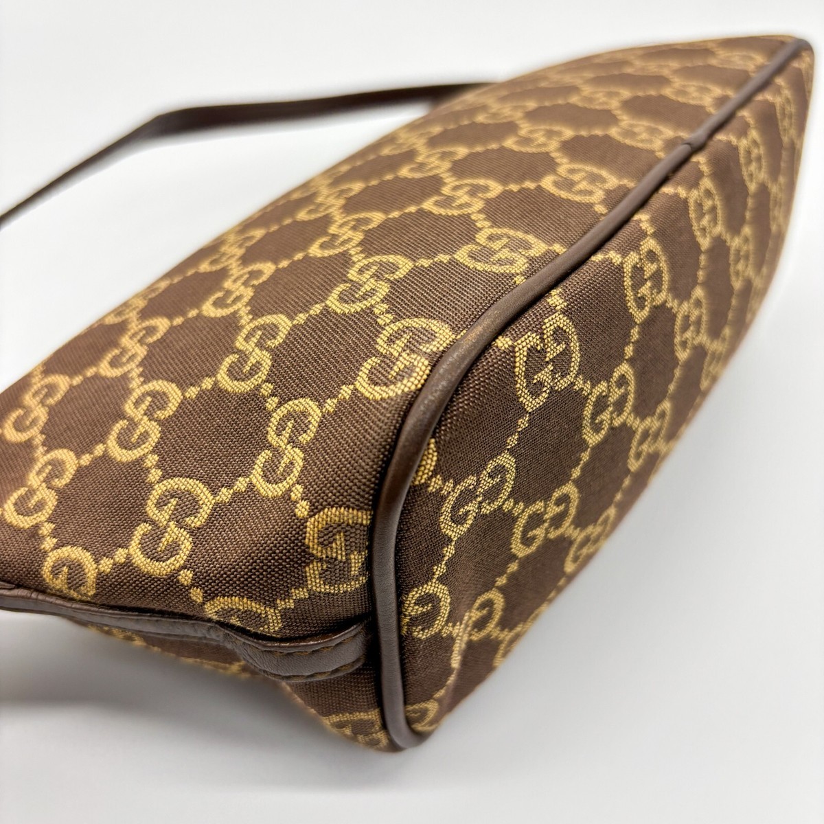 GUCCI Accessory Pouch Handbag Purse GG Canvas Brown Auth | eBay