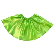 Bright green satin mini skirt. Adult size XXS also fits girls size M 