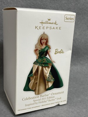 CELEBRATION BARBIE 2011 HALLMARK KEEPSAKE ORNAMENT NIB